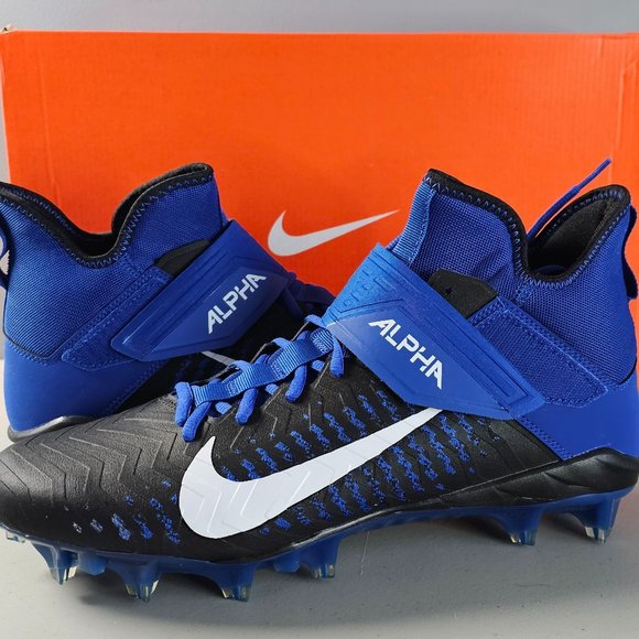 Nike Alpha Menace Pro 2 Mid Men's Football Cleats Royal Black BV3945-400 12/13 - Picture 1 of 9